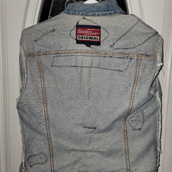 EUC Vntg Road Rags Cropped Denim Jean Jacket - Picture 13 of 16